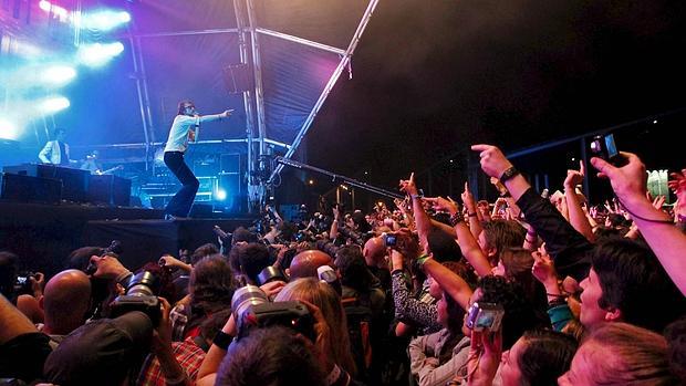 Un momento de la actuación del grupo británico Pulp en el festival Primavera Sound