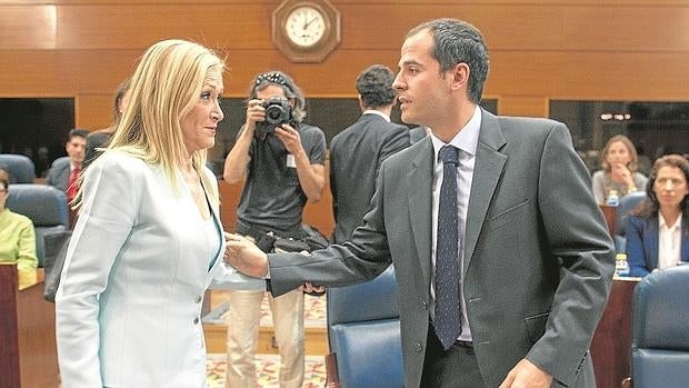 Cifuentes (PP) y Aguado (Ciudadanos), a finales de junio en la Asamblea de Madrid