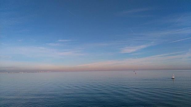 Imagen del Mar Mediterráneo tomada desde el puerto de Valencia