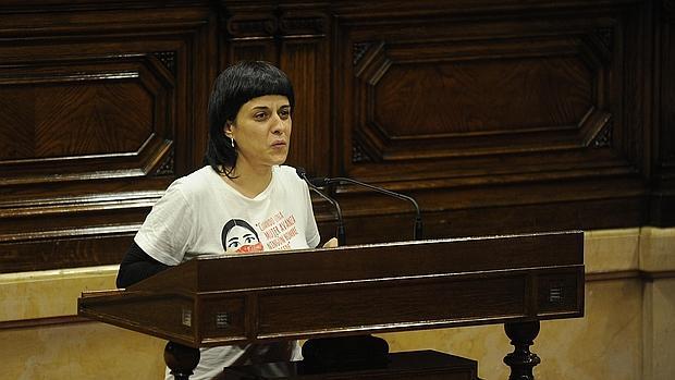 Anna Gabriel, recientemente en el Parlamento catalán