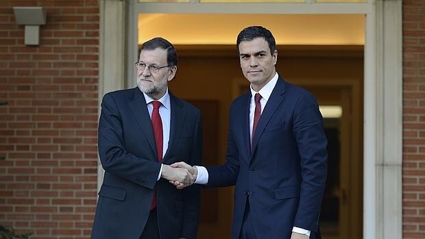 Mariano Rajoy y Pedro Sánchez, el pasado 23 de diciembre en La Moncloa