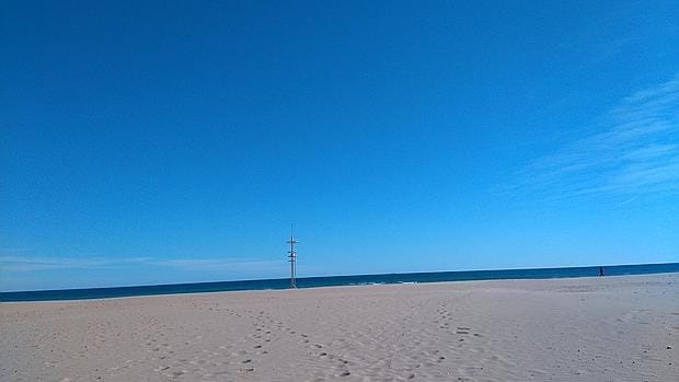 Imagen del Mediterráneo tomada desde la playa de Las Arenas de Valencia
