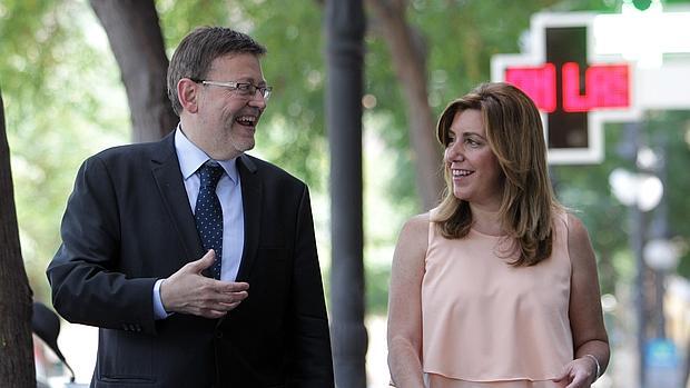 Imagen de archivo de Ximo Puig y Susana Díaz en un acto en Valencia