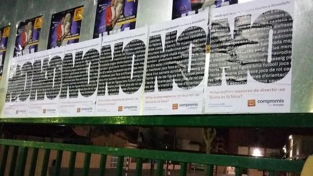 Imagen del cartel contra los festejos taurinos realizado por Compromís