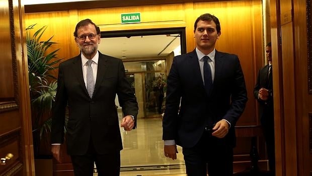 Mariano Rajoy y Albert Rivera en el último encuentro que mantuvieron