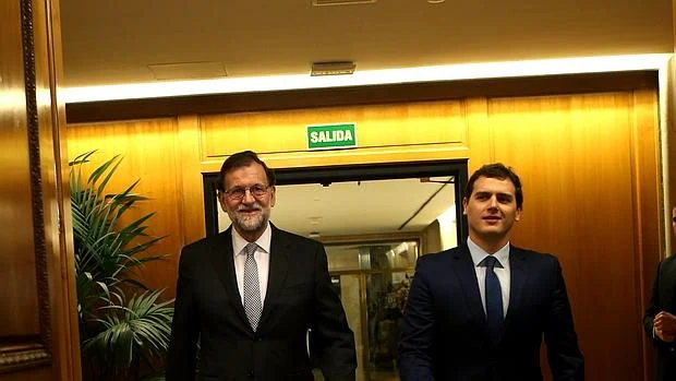 Mariano Rajoy y Albert Rivera en su última reunión