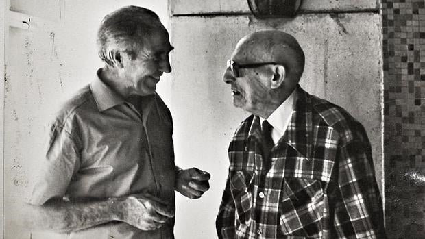 José Guerrero y Jorge Guillén, en una imagen expuesta en el Patio Herreriano de Valladolid