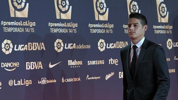 James Rodríguez, durante una gala de la Liga BBVA