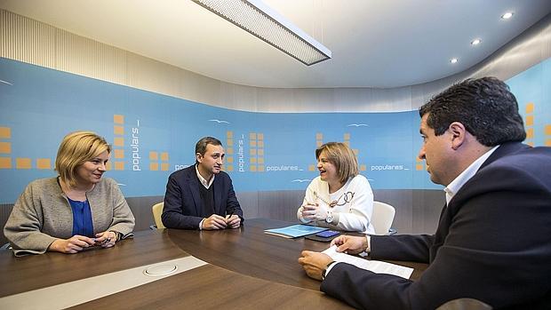 Imagen de Bonig tomada este viernes con los presidentes de las Diputación de Alicante y Castellón y la portavoz en Valencia