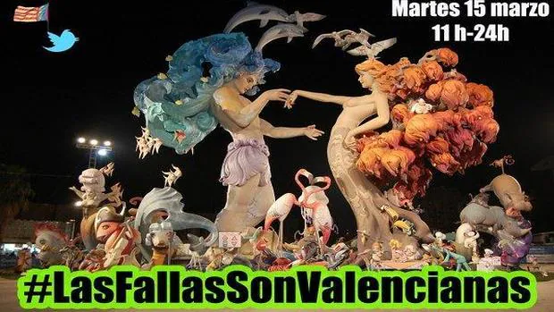 Lanzan la campaña #LasFallasSonValencianas contra las injerencias de la Generalitat de Cataluña