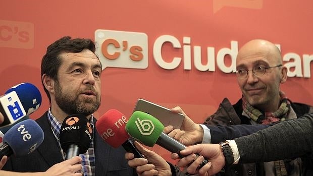 El secretario general de Ciudadanos en el Congreso, Miguel Gutiérrez, en declaraciones a los medios hechas este sábado