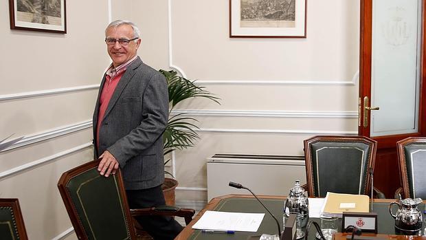 Joan Ribó, en el Ayuntamiento de Valencia