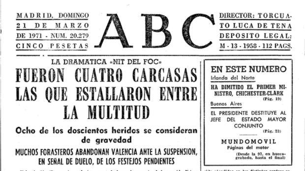 Detalle de la portada de ABC del 21 de marzo de 1971