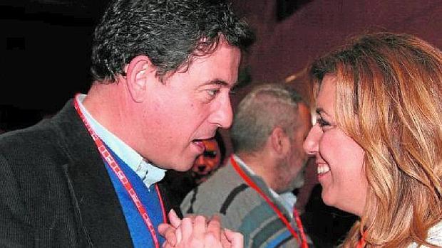 El líder del PSdeG durante un encuentro con Susana Díaz