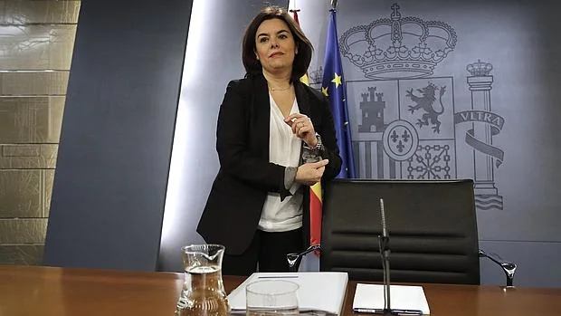La vicepresidenta en funciones, Soraya Sáenz de Santamaría
