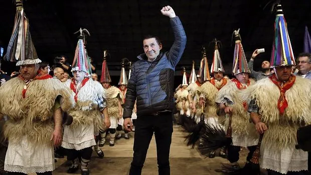 Otegi, el pasado 5 de marzo en San Sebastián durante el acto de celebración por su excarcelación