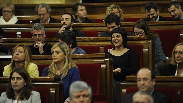 Diputados de la CUP, en el Parlament