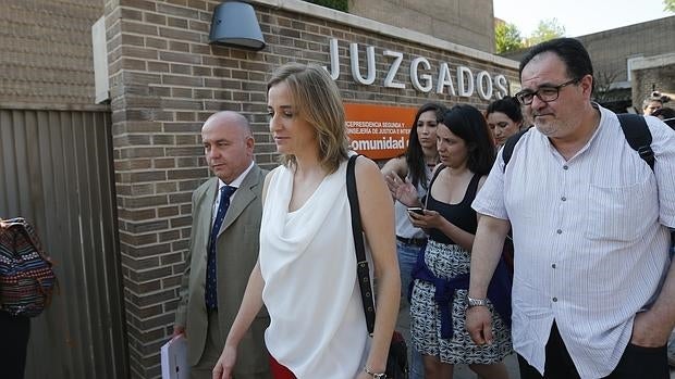 Tania Sánchez, tras su declaración el pasado junio en los juzgados de Arganda