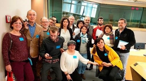 La delegación de médicos gallegos, en el Europarlamento tras los atentados