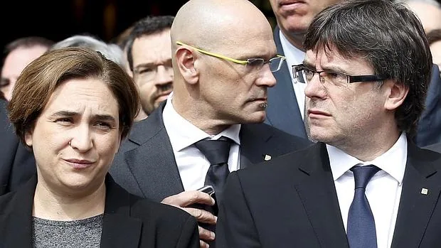 Colau, junto al presidente de la Generalitat Carles Puigdemont