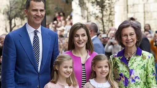 La Familia Real, el pasado domingo en Palma de Mallorca