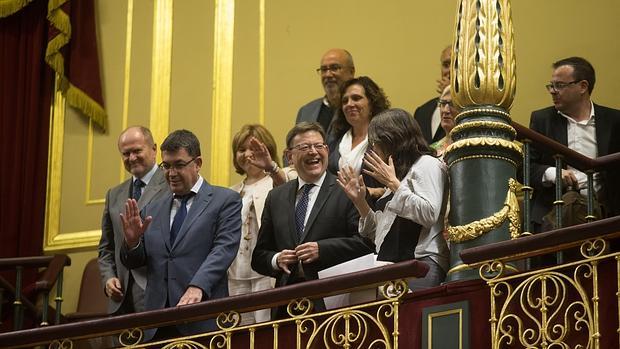 Representación de los políticos valencianos en el Congreso el pasado septiembre