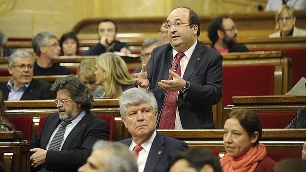 Miquel Iceta el miércoles en el Parlamento catalán