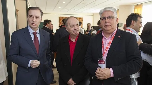 Germán Barrios, Faustino Temprano y el nuevo secretario provincial de UGT en Ávila