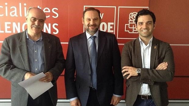 Matías Alonso, José Luis Ábalos y Juan Antonio Sagredo