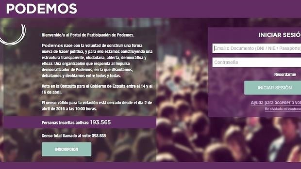 Casi un tercio del censo ya ha votado en la consulta de Podemos