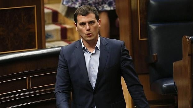 Albert Rivera durante una sesión en el Congreso de los DIputados