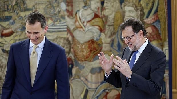 El Rey y Mariano Rajoy, este martes en La Zarzuela