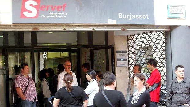 Imagen de una oficina del Servef en la localidad valenciana de Burjassot