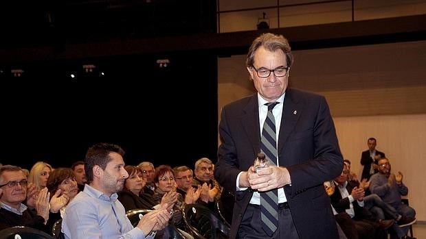 Artur Mas, durante un acto de su partido, CDC, en Gerona