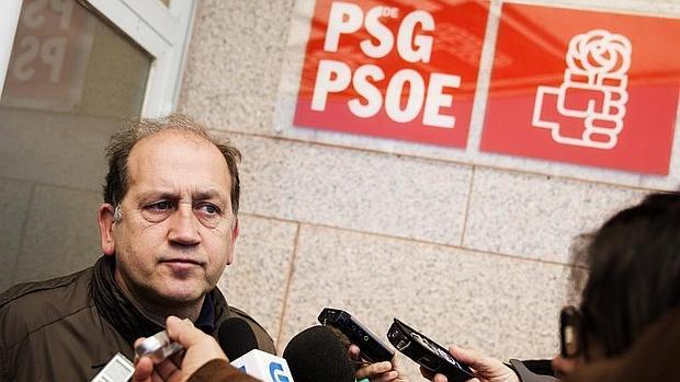 Xaquín Fernández-Leiceaga en la sede del PSdeG-PSOE