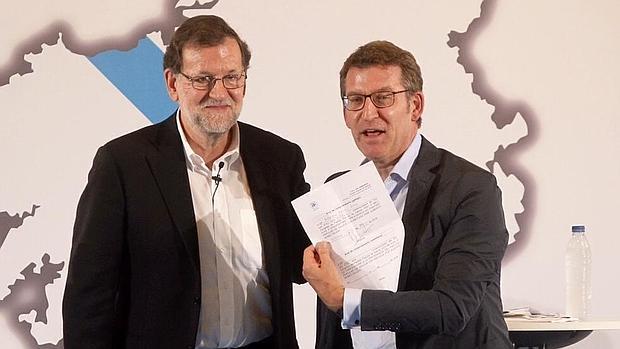 Mariano Rajoy acompañó a Feijóo este viernes en la víspera del congreso autonómico