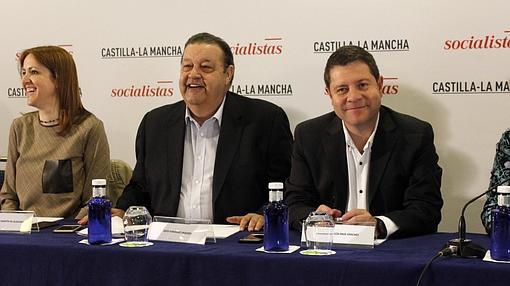 Emiliano García-Page, junto a Jesús Fernández Vaquero y Cristina Maestre