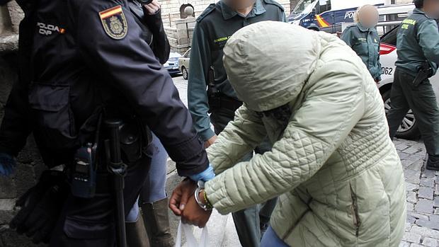 María Teresa, a su llegada a la Audiencia Provincial de Toledo