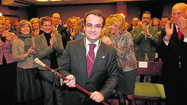 Daniel Ortiz el día de su toma de posesión como alcalde de Móstoles en enero de 2012
