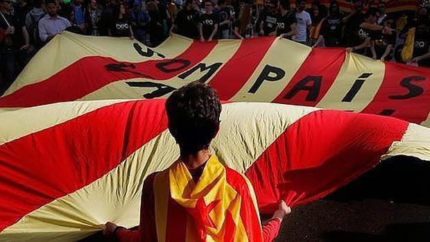 Imagen de una manifestación catalanista en Valencia