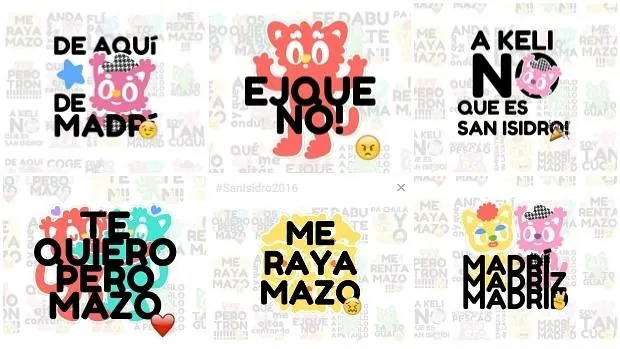 Algunos de los emoticonos creados por San Isidro