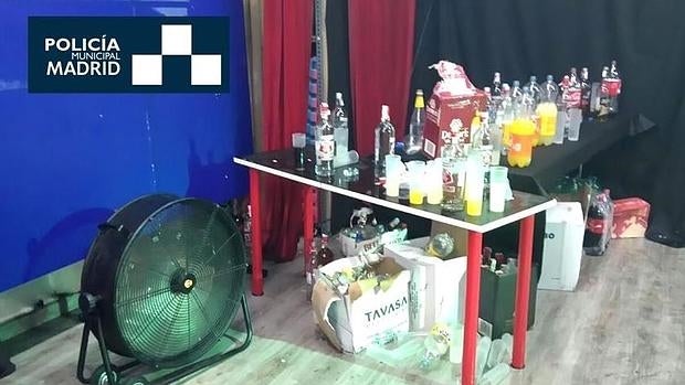 Alcohol incautado en una fiesta ilegal con menores