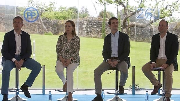 Pablo Casado respaldó ayer a la candidata por Pontevedra al Congreso, Ana Pastor