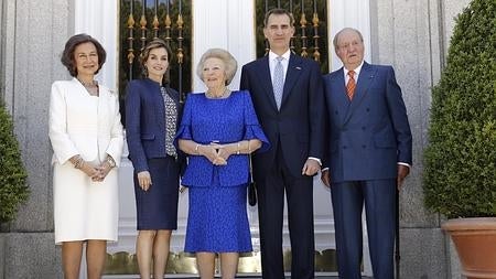 Los Reyes con la Princesa Beatriz, Don Juan Carlos y Doña Sofía en La Zarzuela