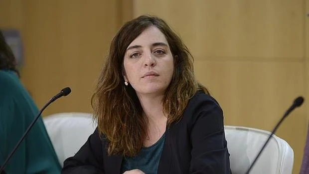La concejal de Cultura, Celia Mayer, en una rueda de prensa en el Ayuntamiento de Madrid