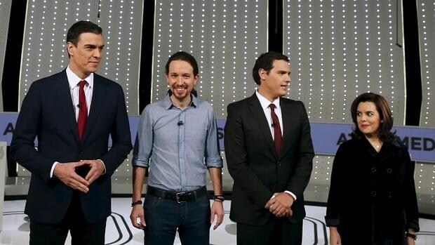Último debate a cuatro en televisión, en la campaña del 20-D