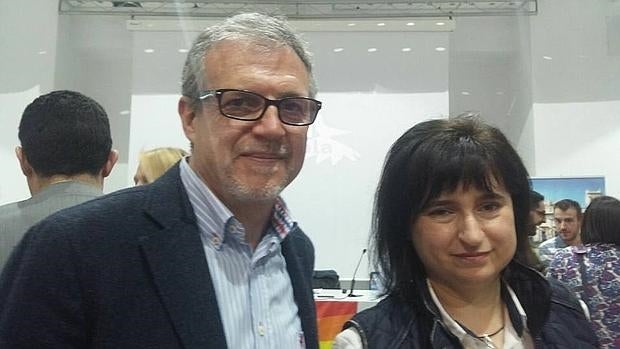 Jorge Sedana y la concejal de su grupo Ciudadanos Maribel Sánchez.