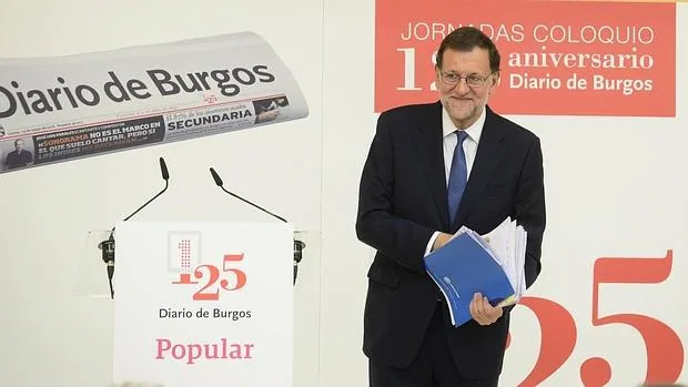 Mariano Rajoy en el coloquio organizado por el Diario de Burgos