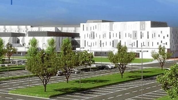 Imagen virtual del proyectado nuevo hospital de Teruel