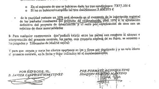 El contrato que desveló ABC